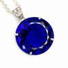 113 Ct CERTIFIED Blue Topaz 925 Sterling Silver Round Cut A Grade Pendant AI-83-NS