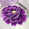 Fuzzy Floral Floor Mat Plush Peony Bath Rug with Anti Slip Backing Washable Flower Shaped Living Room Rug for Bathroom Nursery Bedroom Kitchen