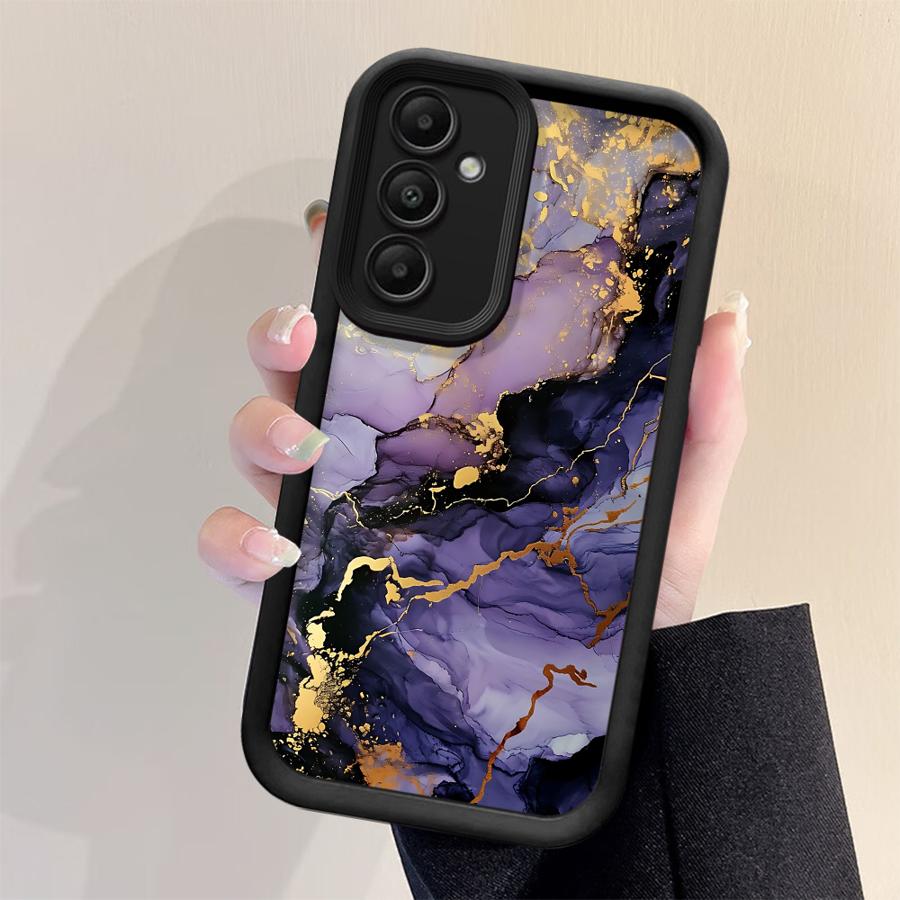 Чехол для Samsung Galaxy A34 A23 A12 A32 A56 A14 A33 A24 A13 A26 A22 A36 A16 Мягкий корпус Мраморный цветок