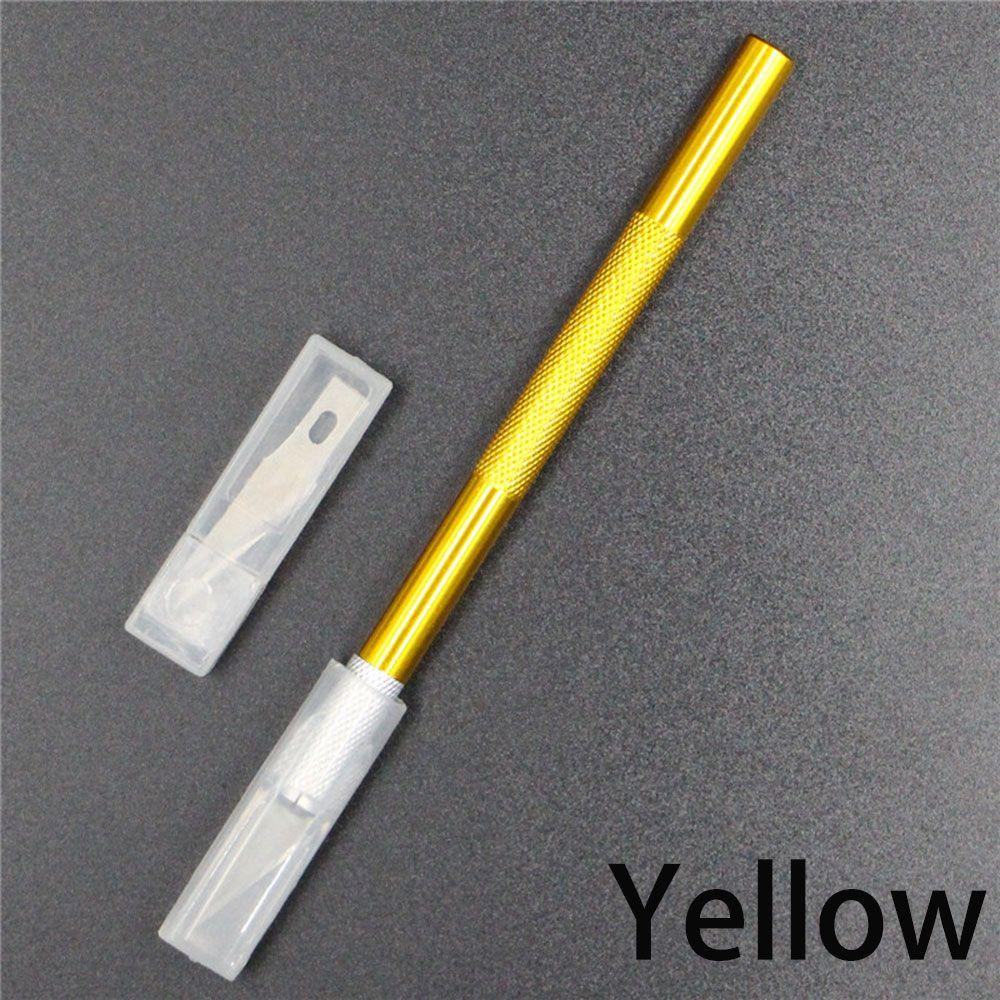 Cake Sculpture Craft Metal Scalpel Non-slip Knife Engraving Cutter with 6pcs Blade Pastry Tools