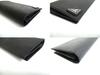 Authentic PRADA Saffiano Triangle Black Leather Bifold Long Flap Wallet #b088  Seller refurbished