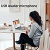 Небольшое портативное профессиональное оборудование для прямой трансляции конференций, USB-шумоподавляющий петличный микрофон, бесшумный высококачественный микрофон