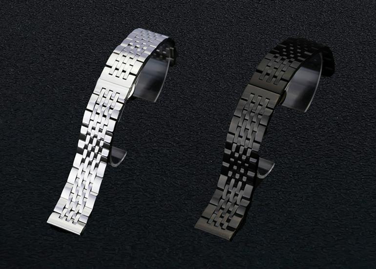 Семь-звенный браслет для часов из нержавеющей стали для Tissot T41, Застежка 12-24 мм