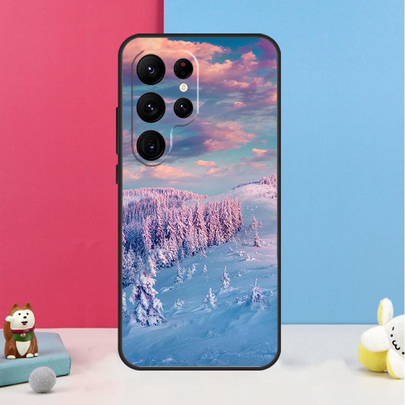 Зимний пейзаж Чехол для Samsung Galaxy S25 S26 Ultra S20 S21 S22 S23 S24 S10 Plus S25 FE Задняя крышка