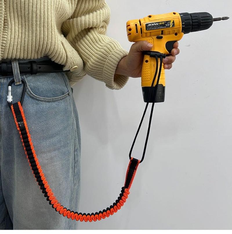 Страховочный эластичный шнур-темляк для инструмента с карабином, альпинизм, работа, защита от падения, страховочная веревка, высотные работы, альпинистские аксессуары