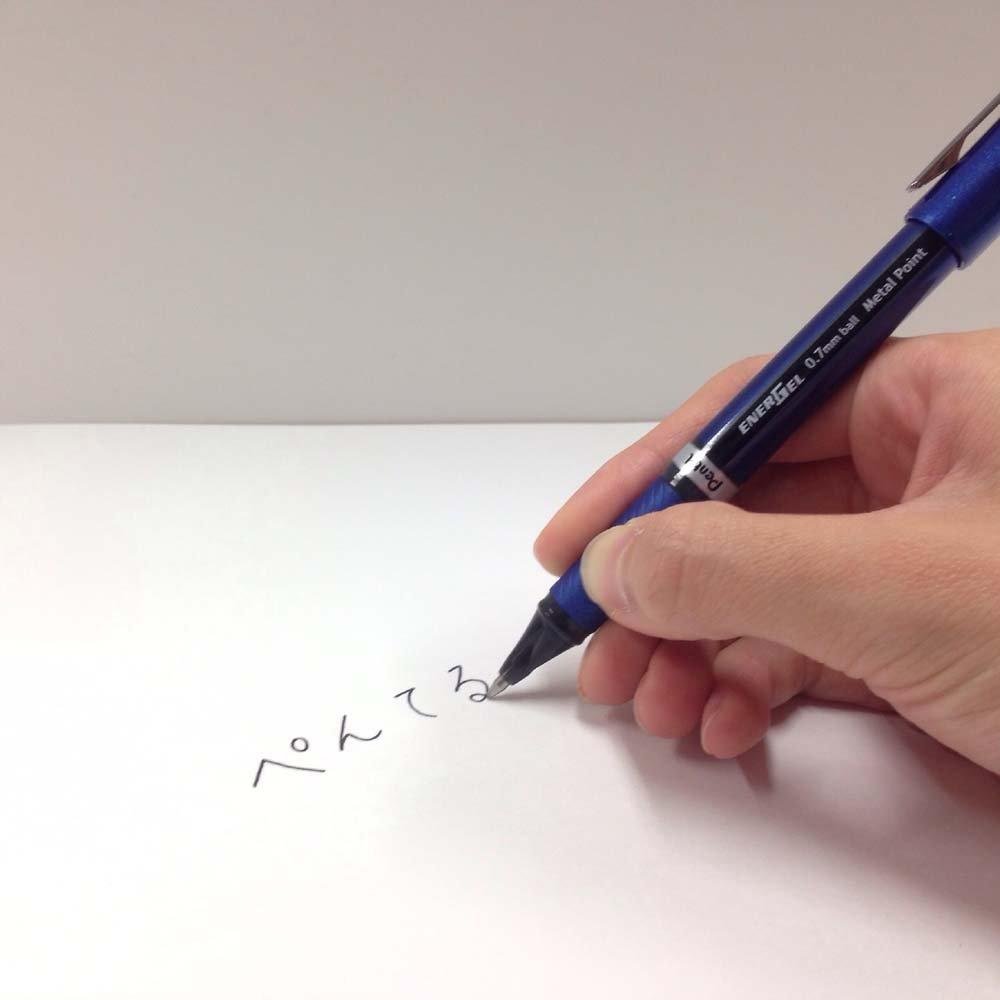 Pentel Ballpoint Pen Gel Ink Energel Euro Blue Body Black 5 Pieces 0.7mm XBL27-A