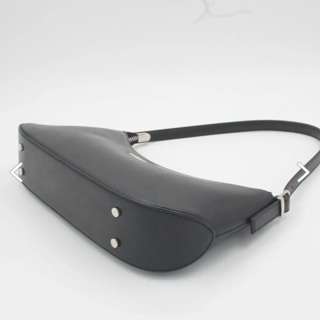 Женская черная сумка через плечо Baguette из искусственной кожи