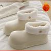 Теплые зимние ботинки со съемной внутренней частью и толстой подошвой, женские, 2024, новые зимние нескользящие, утолщенные хлопковые ботинки