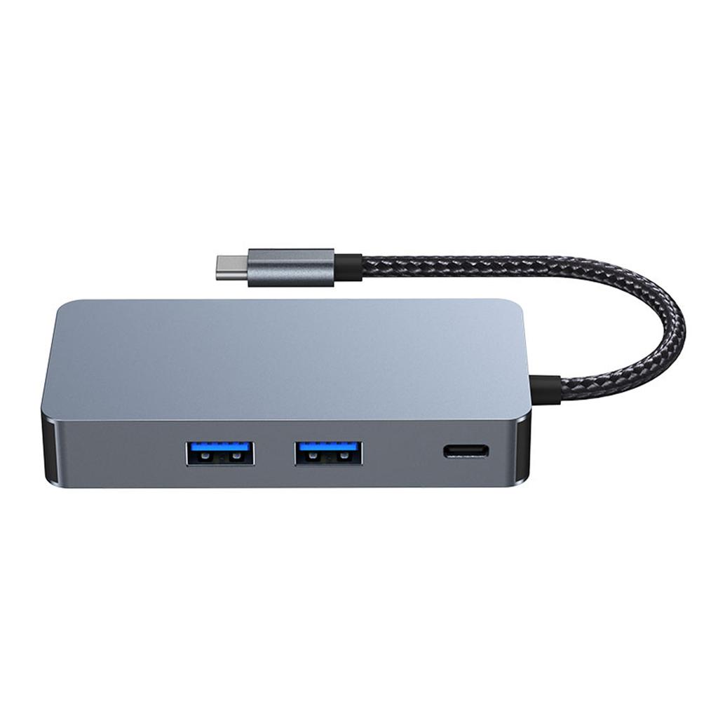 6 in 1 TYPE-C to RJ45 Gigabit USB 3.2 HDMI PD100W Interface Hub Adapter Dock