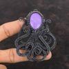 Purpurite Pendant Copper Wire Wrapped Pendant Handmade Pendant Wonderful Gemstone Pendant Purpurite Copper Jewelry Octopus Pendant For Gifts