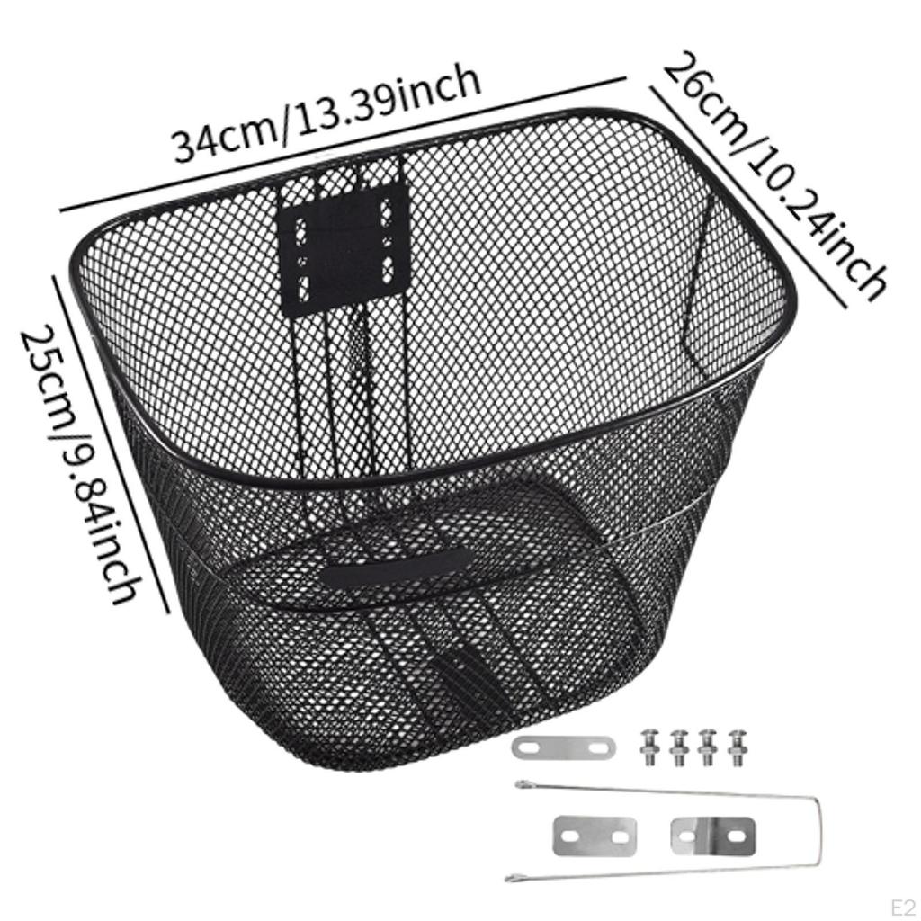 Bike Front Basket Bicycle Storage Metal for Mountain Road Bikes