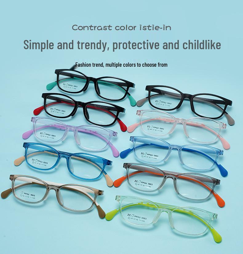 Comfortable Soft Silicone Nose Pads PPSU Eyeglass Frames for Kids, Men, Women – Myopia-Compatible
