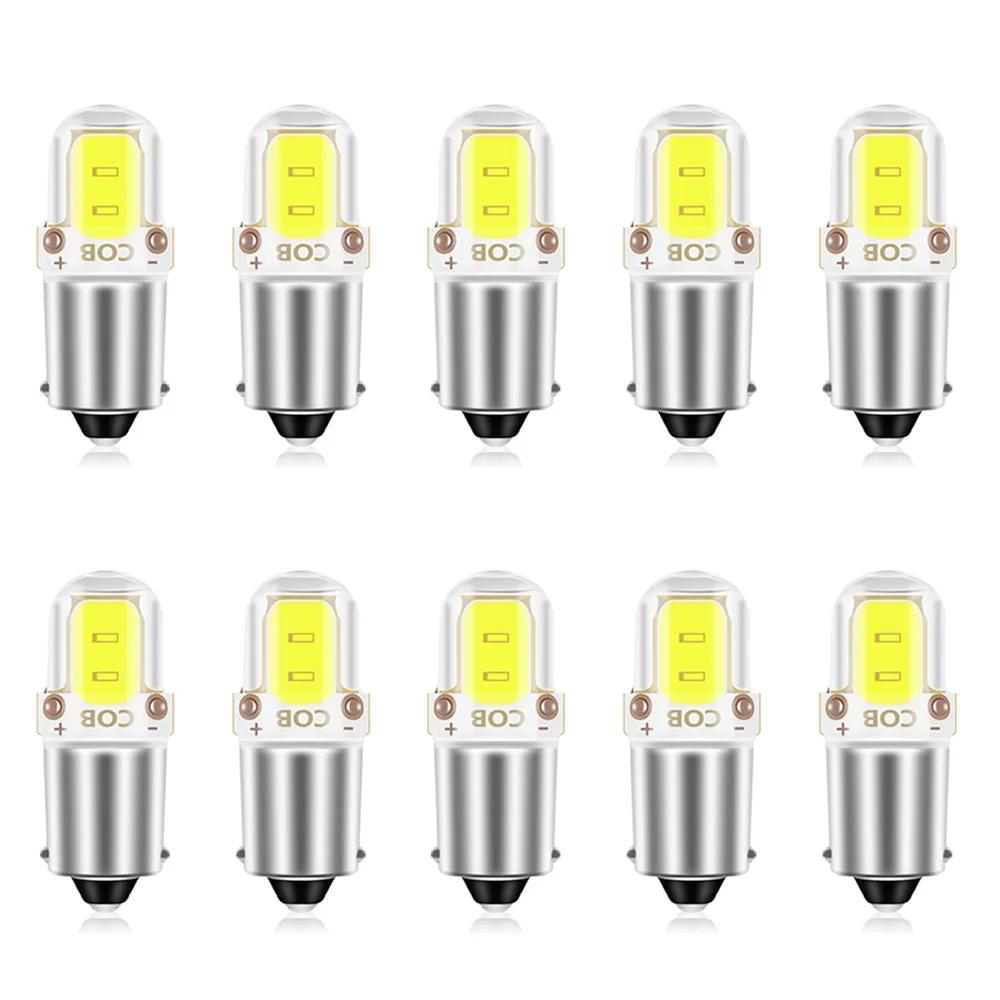 2/10 ШТ. 2 COB Светодиодная Лампа BA9S LED T4W H6W LED CANBUS Автомобильный Салонный Фонарь Номерного Знака Маркер Читающий Авто Лямпа Белый 6000K 12V