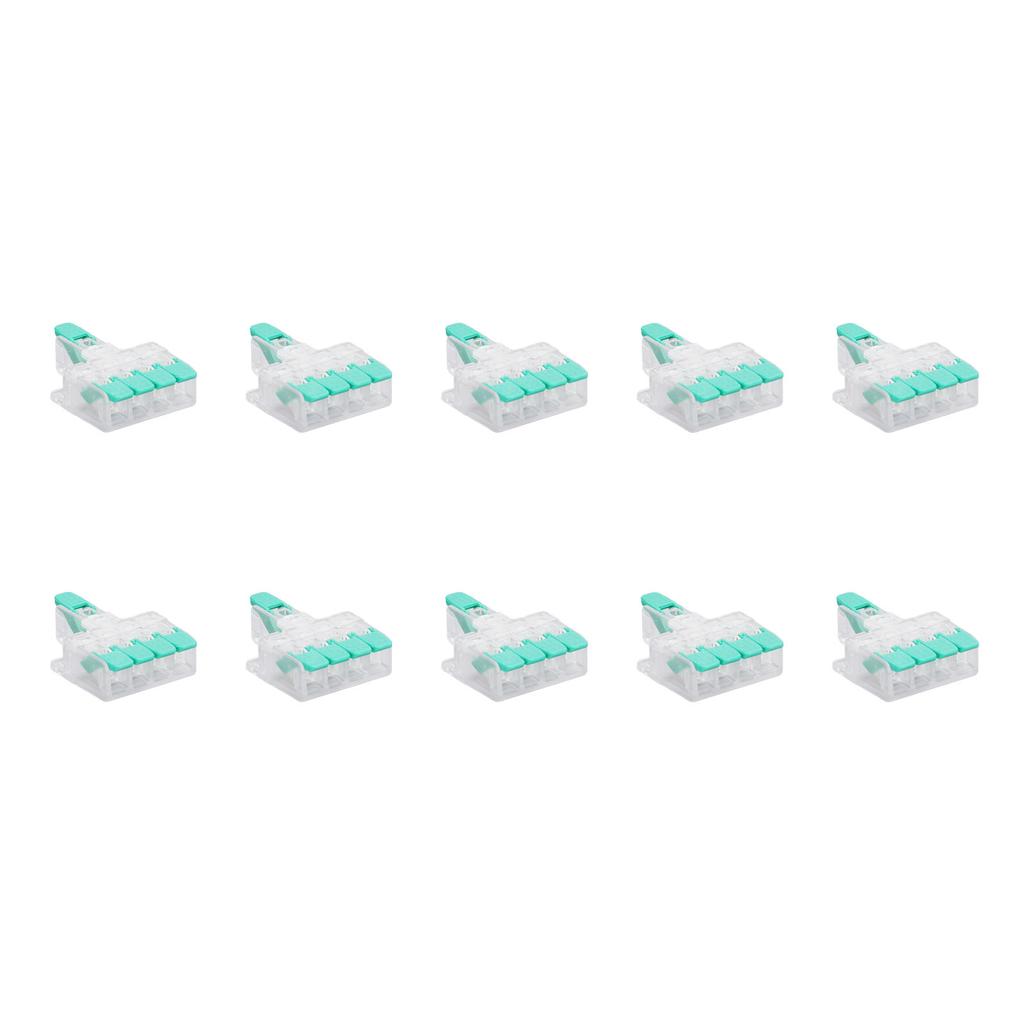 10 шт. комплект рычажных соединителей проводов от 1 до 4, быстроразъемный соединитель кабеля, клеммная колодка для проводника