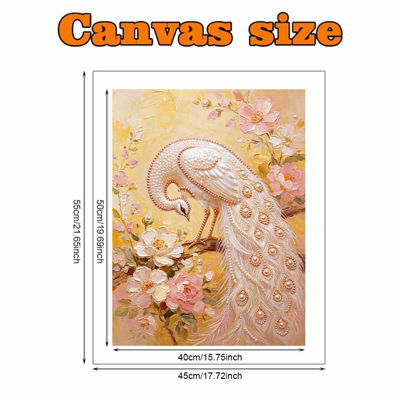 Animal series pearl painting Peacock Pearl diy selfadhesive handmade home decoration painting as a gift