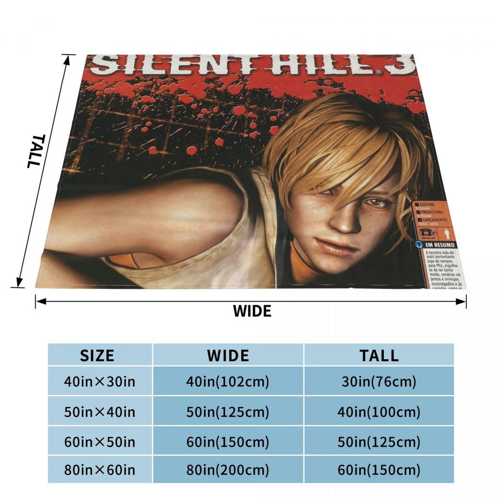 Silent Hill Horror Game Blanket Soft Warm Flannel Throw Blanket Bedspread for Bed Living room Picnic Travel Home Sofa