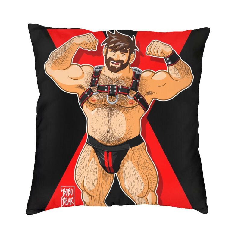 Gay Pride Adam And Ben Like To Play Pillow Living Room Decor Bobo Bear Lgbt Art Cushion Decoration Salon Square Pillowcase