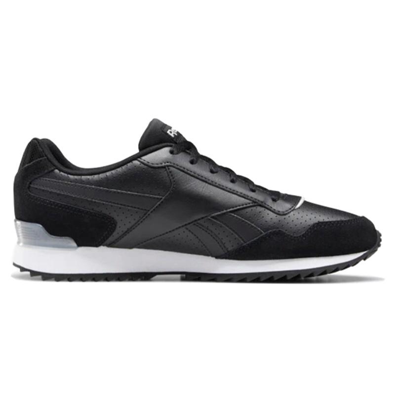 Reebok Спортивные повседневные кроссовки Royal Glide Ripple Clip из ПУ с амортизацией, низкие, унисекс, черные EF7712