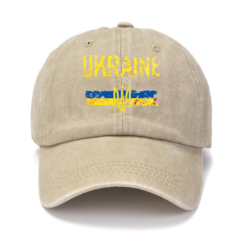 Новая Украина Стирка Хлопок Принт Ретро Унисекс Эмблема Популярная Бейсболка Для Активного Отдыха Регулируемая Шляпа-Козырек