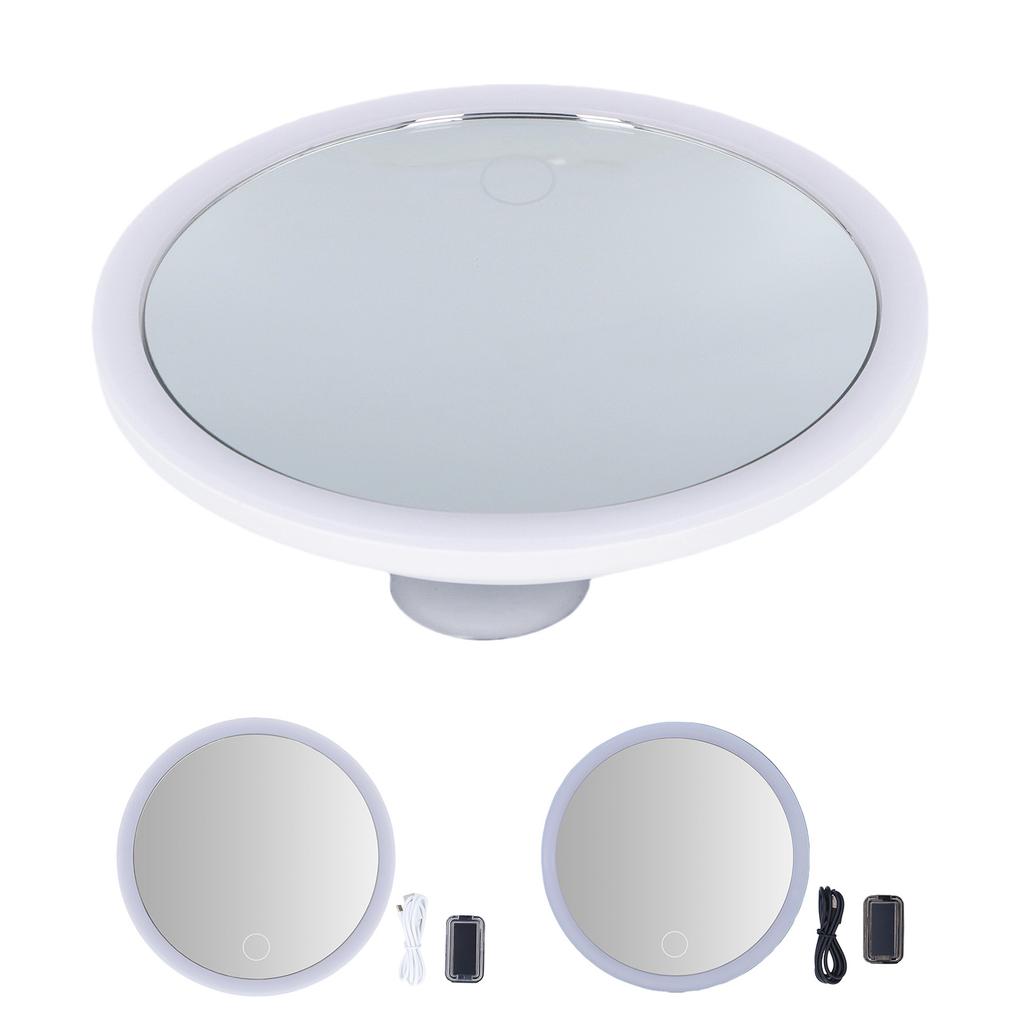 Косметическое зеркало с 30-кратным увеличением, светодиодное зеркало для макияжа для ванной комнаты с подсветкой и присоской для дома и путешествий