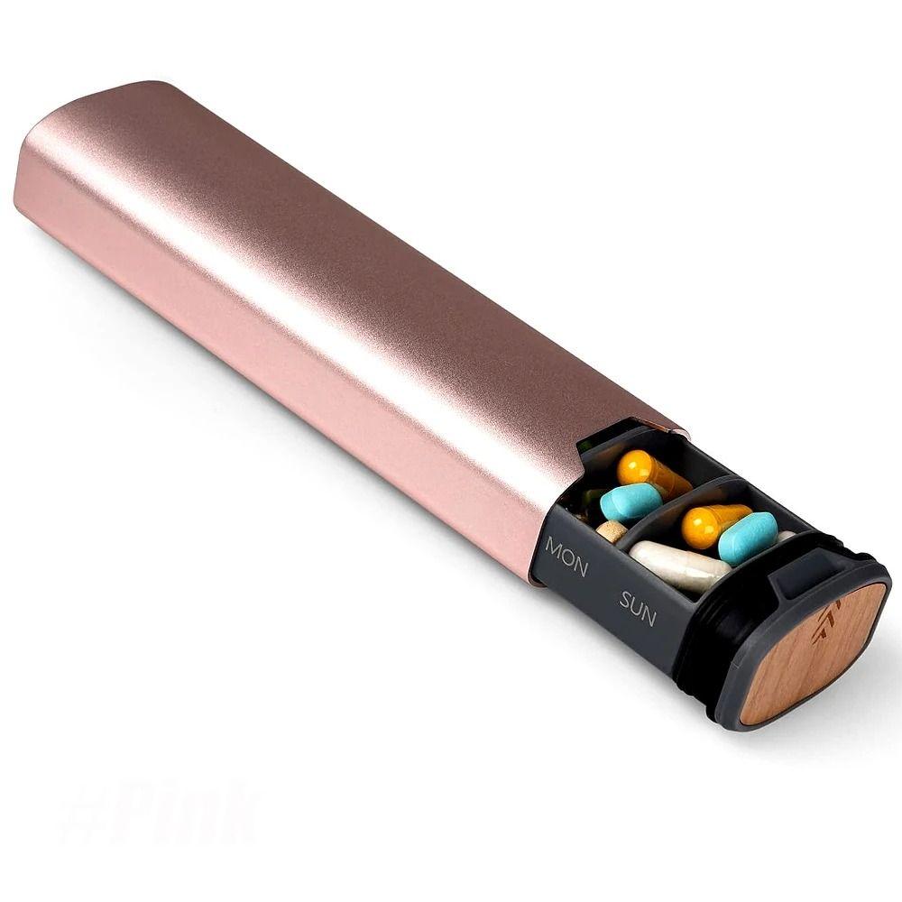 Большой емкости 7-дневный еженедельный органайзер для таблеток, алюминиевый отсек для таблеток, дорожная коробка для таблеток
