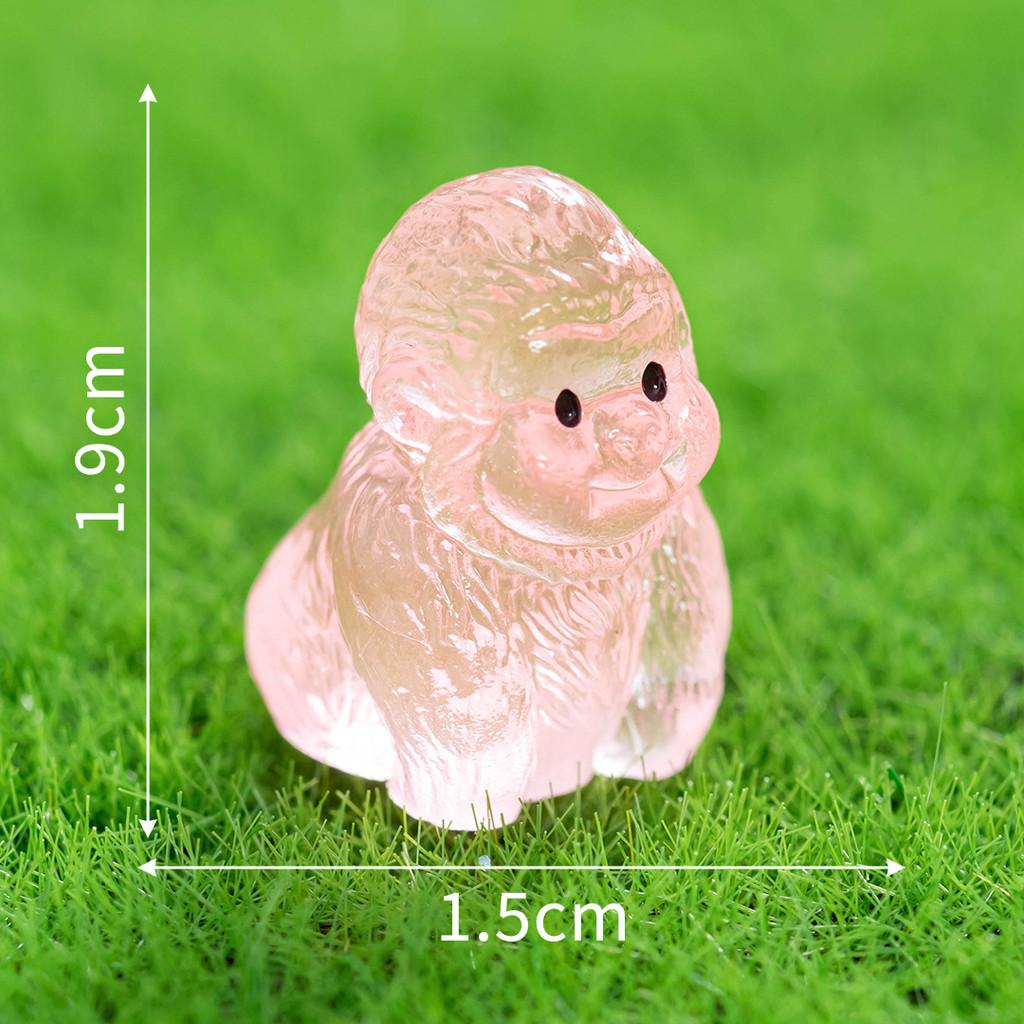 Animal Noctilucent Resin Gorilla Figurine With Multicolor For Home Decoration