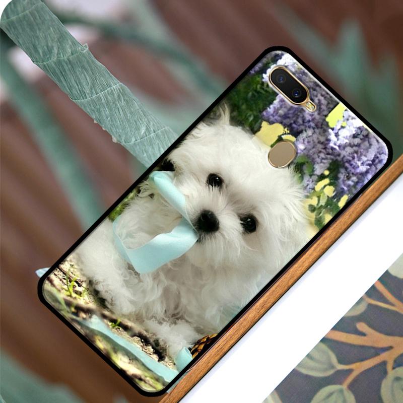 Чехол с мальтийской собакой для OPPO A83 A91 A93 A1K A15 A3S A54 A74 A94 A5 A9 A31 A53 A52 A72 A53S, задняя крышка
