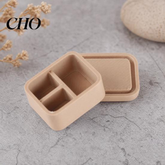 Eco-friendly Lunch Box 5Pcs Mini Boxes, Miniature 1:12 Scale Bento Box, Tiny Food Container with Lid for Doll Mansion Kitchen Accessories Sturdy