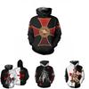 Cross Knight Cosplay Sweatshirt Soft Comfortable Unisex 3d Printed Hoodie Jacket For Medieval Style