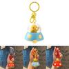 Adorable Red Silicone Ufo Projection Keychain Cute Couple Gift Bag Charm