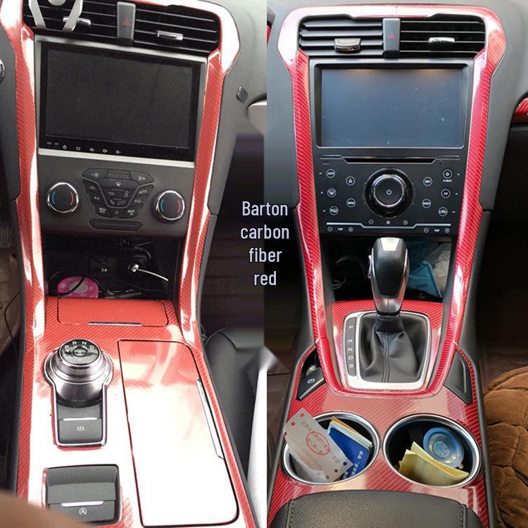 13-18 Mondeo Наклейка на интерьер из углеродного волокна для рычага переключения передач и консоли