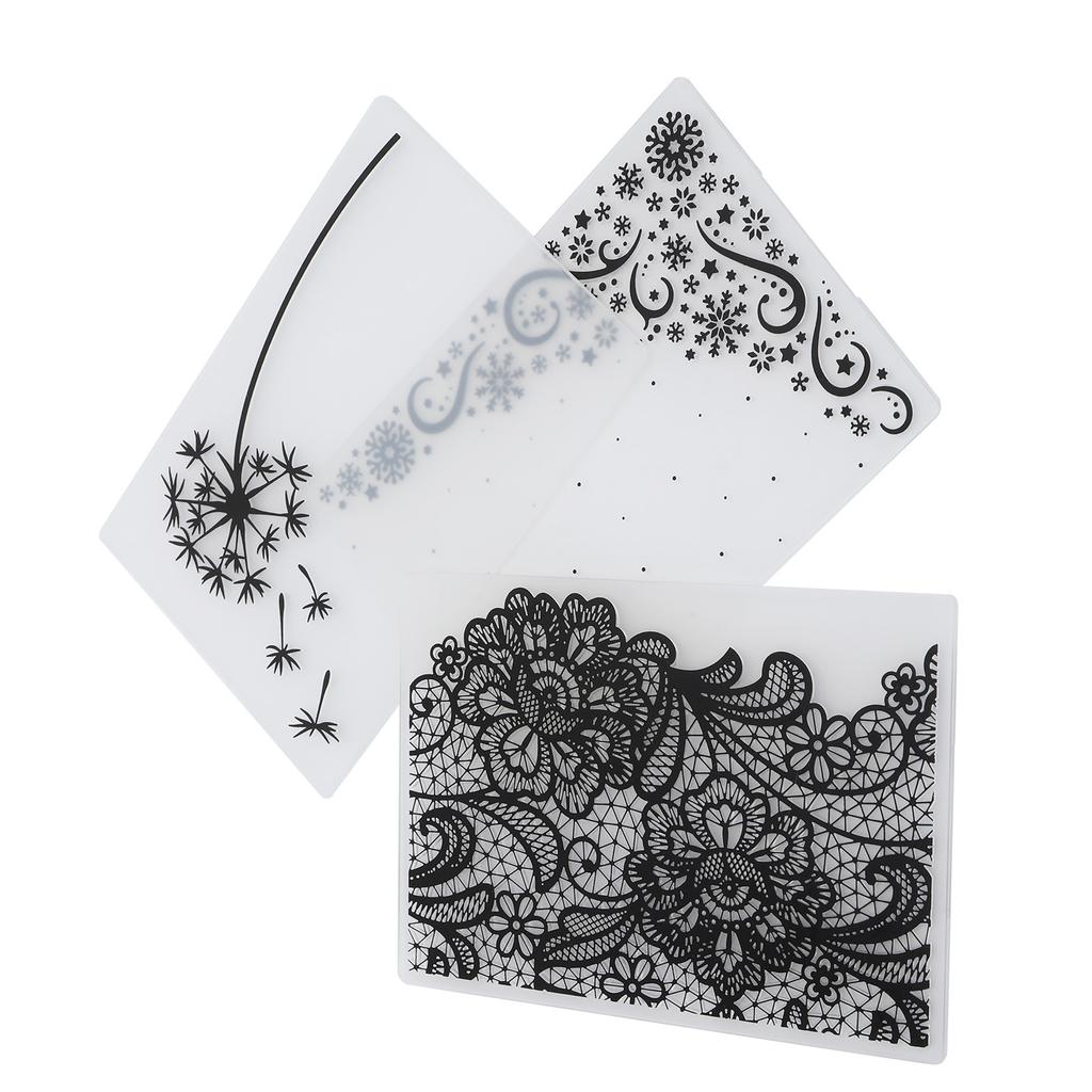 3 шт. Пластиковые папки для тиснения Изготовление открыток Скрапбукинг Тисненый шаблон Бумага Инструмент для поделок