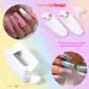 YIKOOLIN Dip Powder Recycling Tray Set with Scoop Nail Dip Container Portable Dipping Powder with Nail Dip Powder Brush Nail Kit