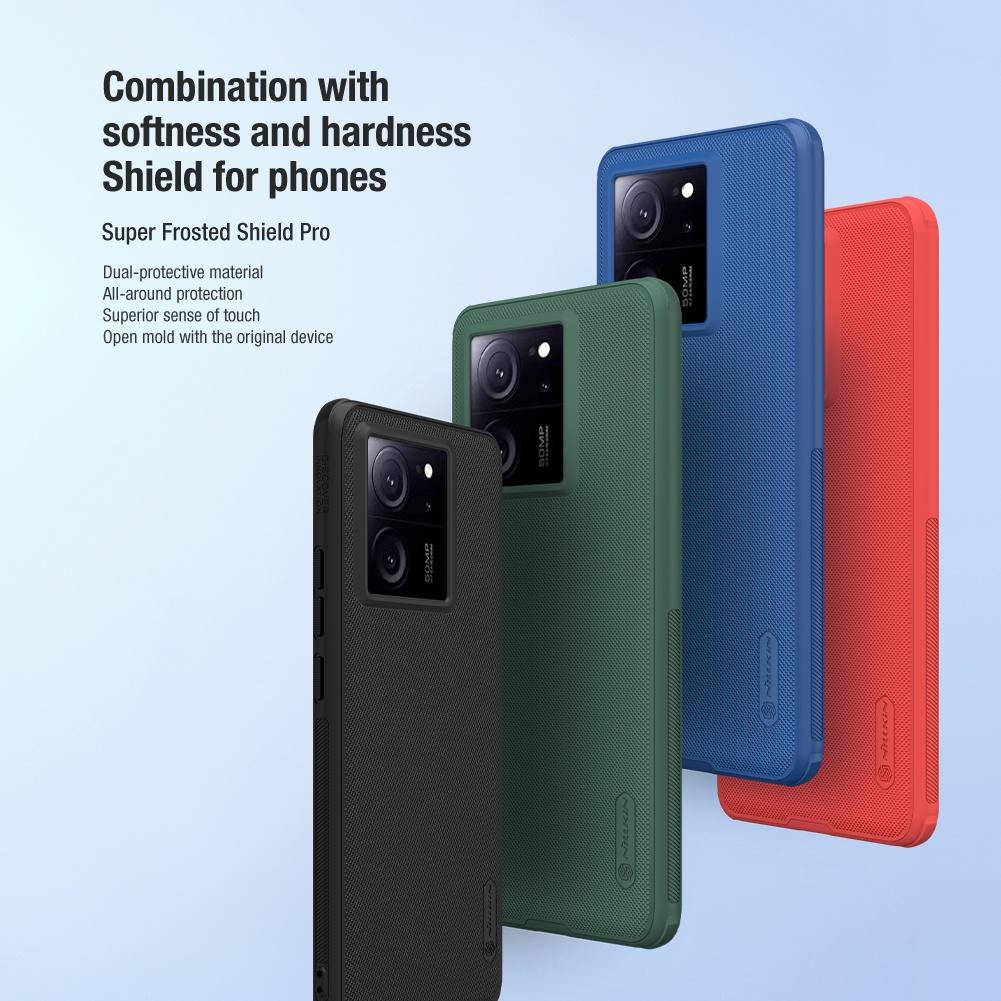 NILLKIN Чехол Super Frosted Shield Pro для Xiaomi Redmi K60 Ultra Mi 13T Pro, матовый ТПУ + ПК, противоударная задняя крышка с защитой от отпечатков пальцев