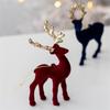 Christmas Decoration 2025 Flash Flocked Elk Pendant Christmas Tree Home New Year Hanging Decors Luxury Red Glod Glitter Deer