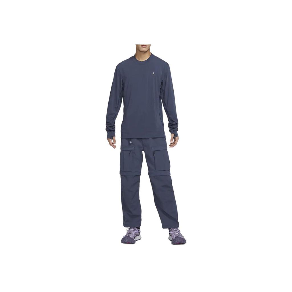 Nike ACG Goat Rocks, однотонная повседневная быстросохнущая футболка с круглым вырезом, мужские топы, молниеносно-синий цвет FN8395-437