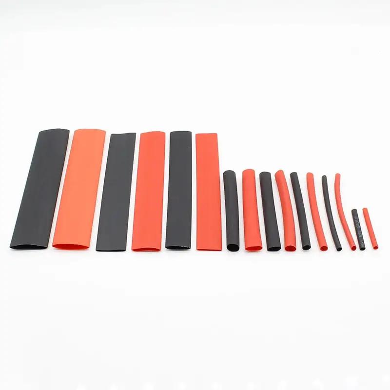 Трубка 2:1 Ассортимент Полиолефиновая трубка Оплетка для автомобильных кабелей Комплект для обмотки проводов 127 шт. Черный Красный Термоусадка