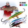 Ice Fishing Jigs with Treble Hook Single Hook for Walleye Winter Fishing Lures Ice Jigging