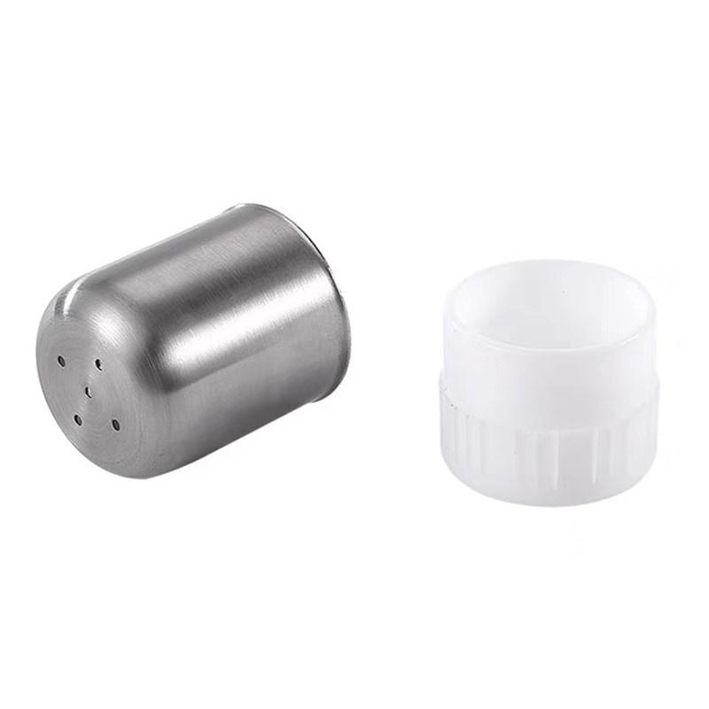 Солонка из нержавеющей стали с 5 отверстиями, портативная мини-бутылочка для приправ с пылезащитной крышкой, маленькая перечница, банка для приправ, кухонный инструмент