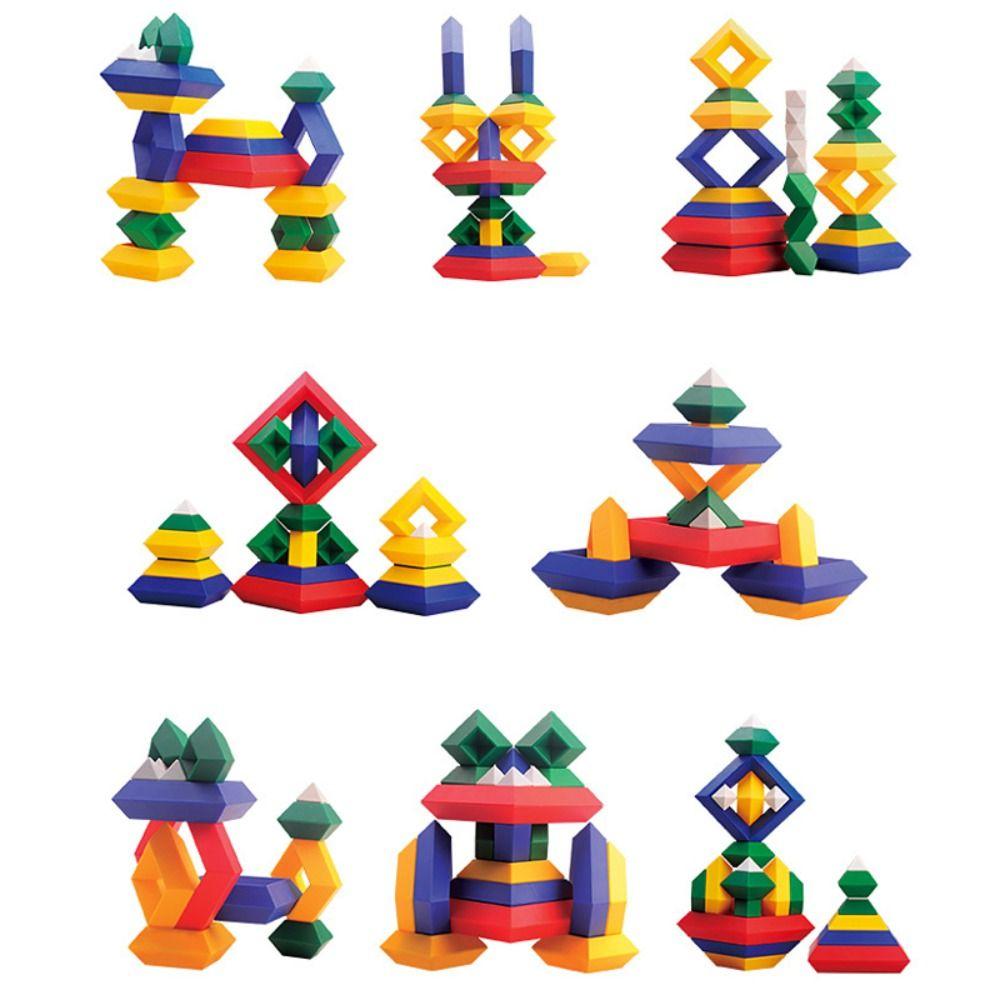 Игрушка Tower Stack Квадратные строительные блоки Игрушки Пирамида Строительные блоки Набор Пирамида Блок Ромб Игрушки