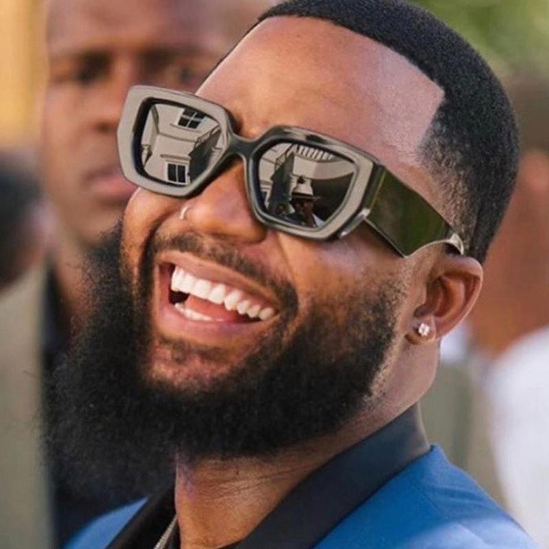 Box Sunglasses Personality Thick Edge Fashion Trend Glasses Frame Hip Hop Men'S And Women'S Sunglasses