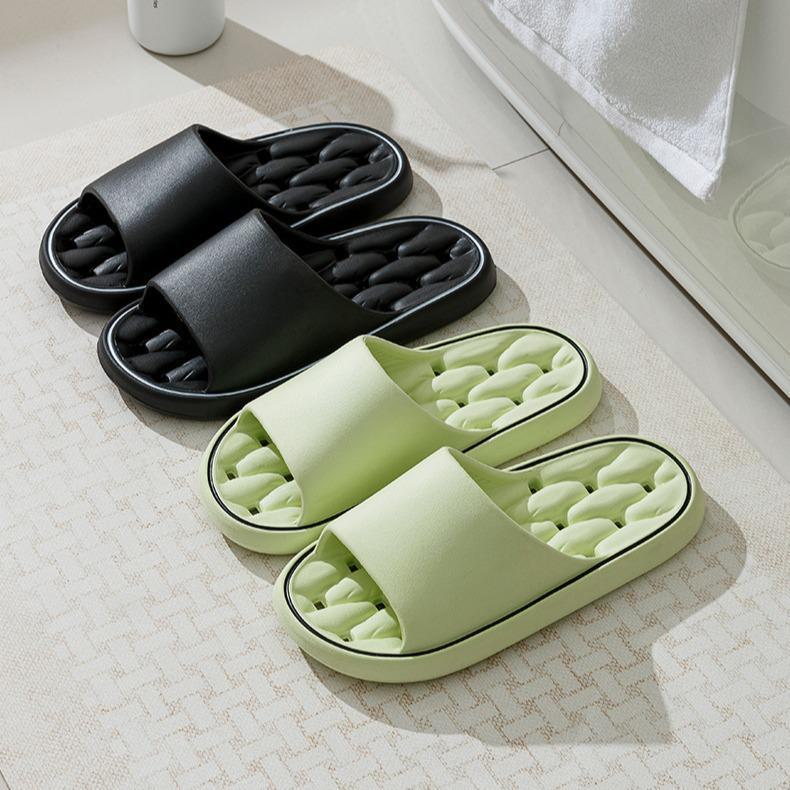 Тапочки для ванной из нескользящего материала EVA для мужчин 2024 года — бесшумная, дышащая, летняя домашняя обувь.