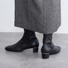 HIMIKO/Himiko/4cm Heel Sheep Leather Stretch Boots/641401 Black 245