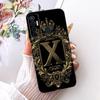 For Tecno Camon 17 Case Silicone Luxury Crown A-Z Letters 2D Flat Pattern Soft Phone Case For Tecno Camon17 CG6 CG6j Cover