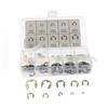 120PCS 304 Stainless Steel E-Clip Assortment Kit M1.5-10 Circlip External Retaining Rings Set