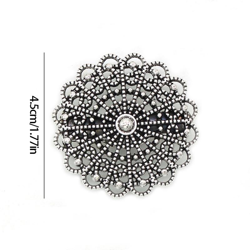 1PC Vintage Collar Clip Shawl Cardigan Flower Patterns Brooches Sweater Pins Dresses Buckle