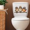 Cartoon Branches Birds Toilet Bathroom Decorative Wall Stickers