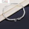 Fine Korean Fashion 925 Sterling Silver Classic Strip Lattice Bracelet for Woman Man Wedding Party Noble Gifts Fashion Jewelry