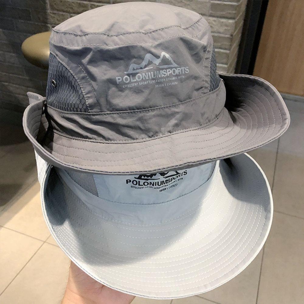 Wide Brim Bucket Hat Sun Protection Panama Hat Summer Fisherman Cap  Camping Hiking
