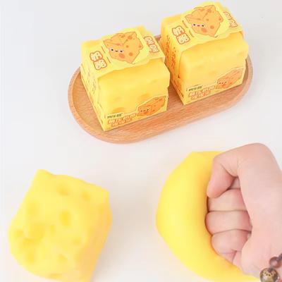 Желтый Сырный Сквиш Мягкая Новинка Сенсорная Игрушка-Пружинка Мячик-Антистресс Фокус Сенсорные Сырные Кубики Сквиш Игрушки